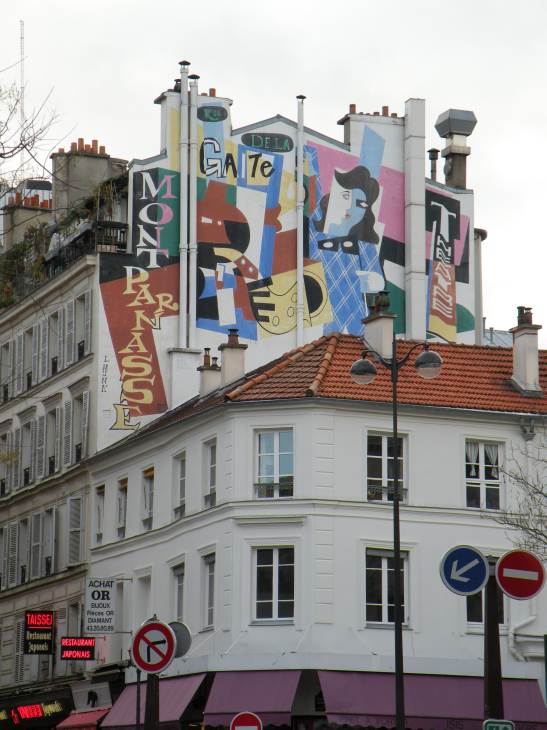  peinture murale, rue de la Gaîté Montparnasse